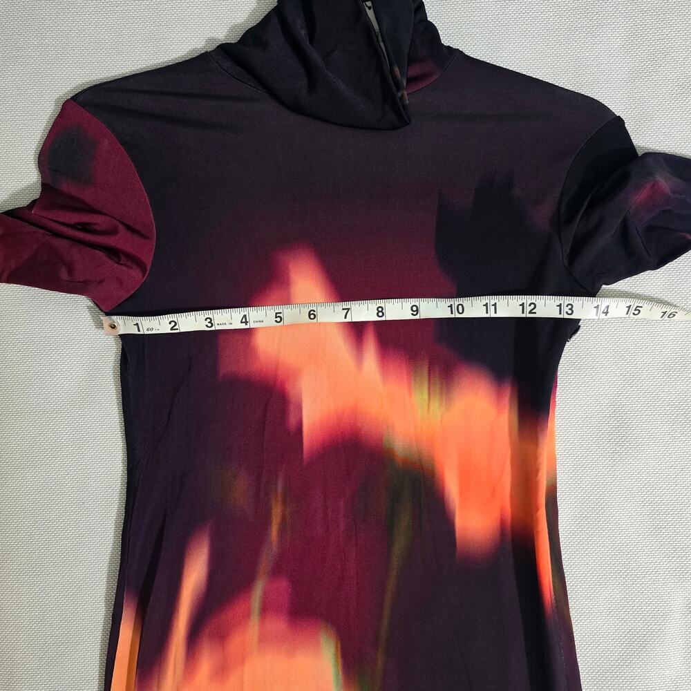 Anthropologie Sisters Black Nova Aline Long-Sleeve High-Neck Maxi Dress Sz 2 - Picture 7 of 16
